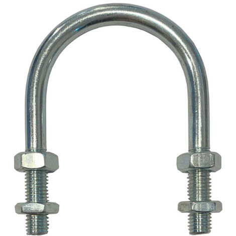 U-Bolt M20 x55mm Thread, 409mm Inside Diam, 460mm Inside Height BZP(Zinc Plated)