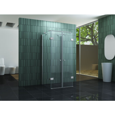 U-Duschkabine CONFINO 80 x 80 x 195 cm ohne Duschtasse
