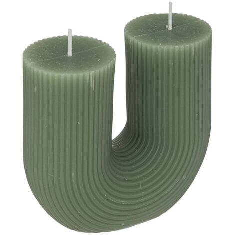 U-förmige Kerze Demi Seladongrün - 400g