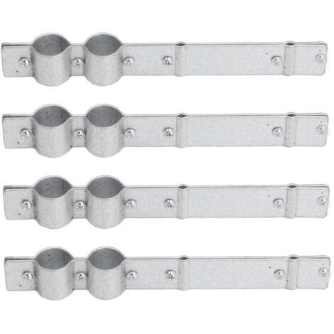 U-förmige Schlauchschellen, 4 Stück, aus korrosionsbeständigem, aluminisiertem Zink, für Wasserleitungen, langlebig für Hühnerställe und Geflügelzuchtbetriebe