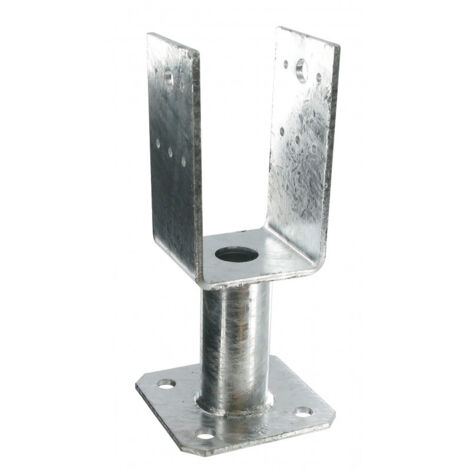 U-Pfostenfuß mit Platte PPUP 70x70mm