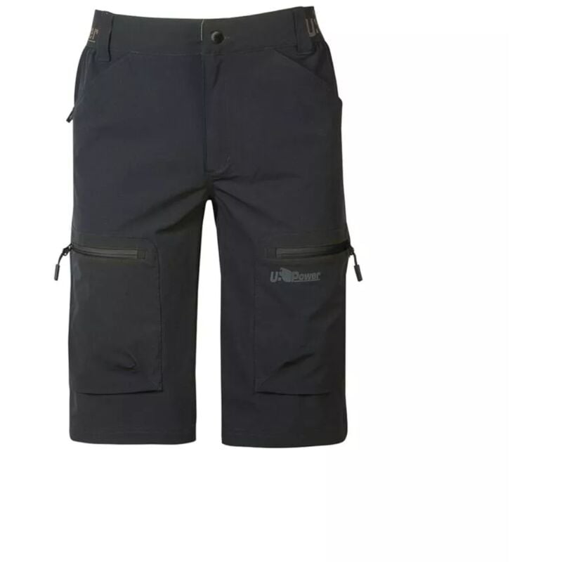 Image of pantalone da lavoro corto u-power "ares" asphalt grigio taglia xl