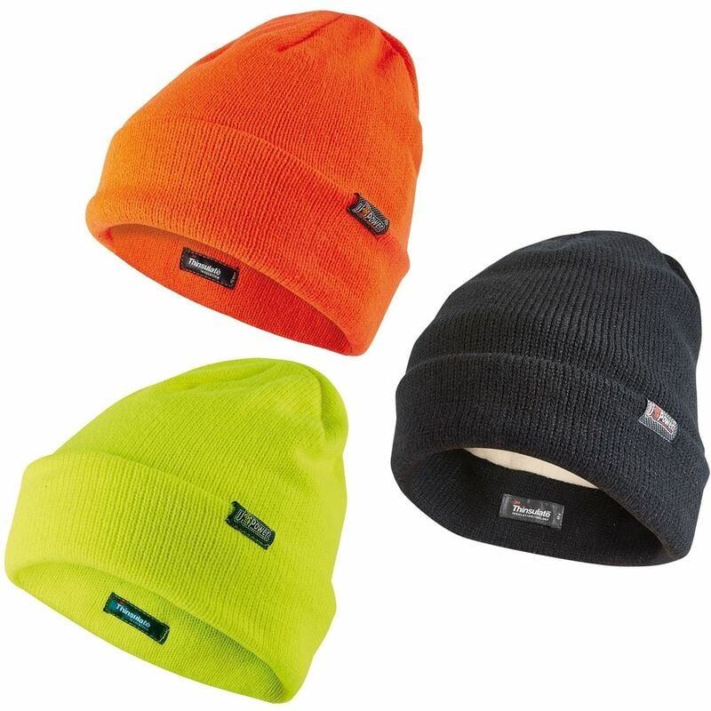 u-power - bonnet de travail pour l'hiver upower one - - orange - orange