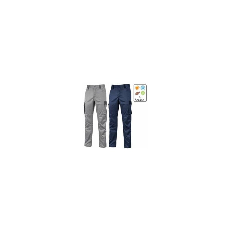 U-power - Pantalone Cargo Crazy In Tc Stretch Slim Fit - tg.2XL - westlake blue