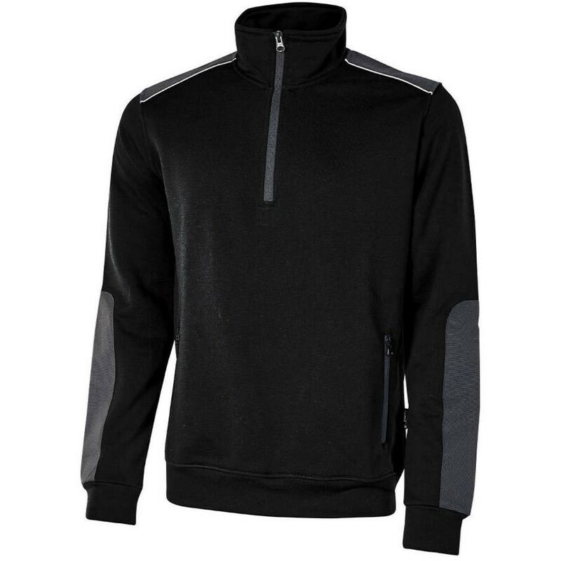 

U-POWER EY142BC-M - Sudadera sin forro con media cremallera gama ENJOY modelo CUSHY Black Carbon Talla M