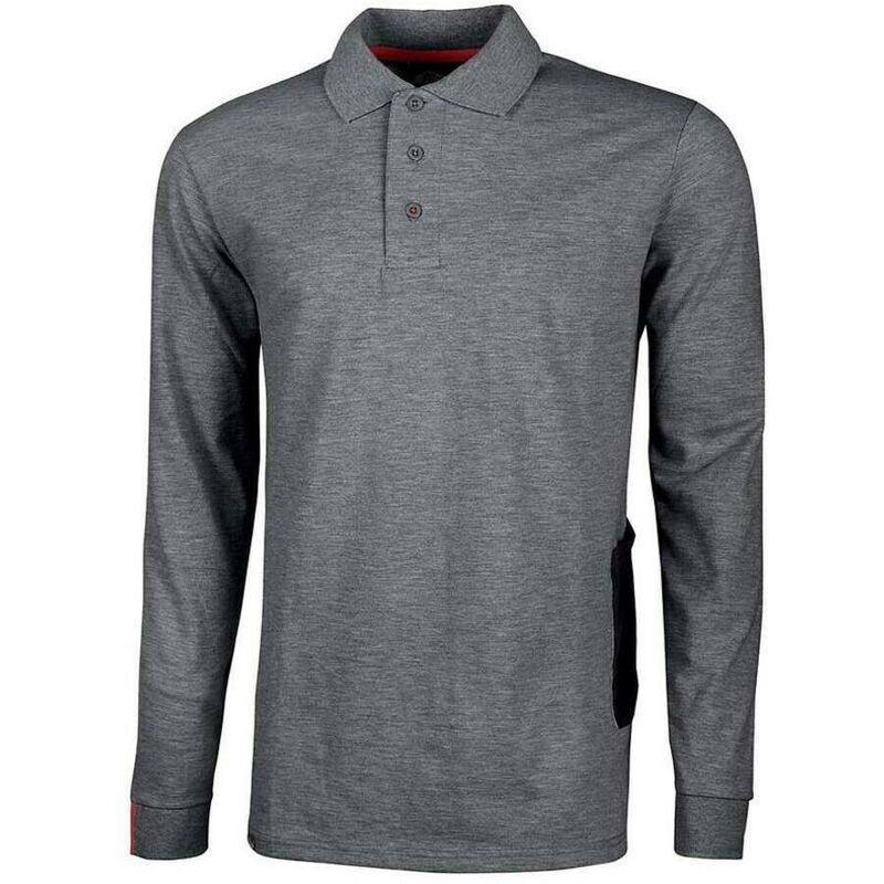 

U-POWER EY144GM-L - Polo manga larga gama ENJOY modelo LIVE Grey Meteorite Talla L