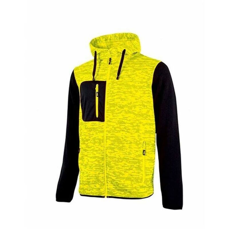 

U-POWER EY174YF-M - Sudadera con cremallera e interior con forro polar gama ENJOY modelo RAINBOW Yellow Fluo Talla M