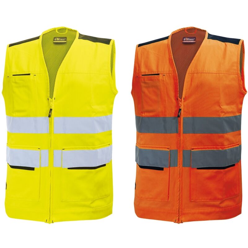 Gilet de travail sans manches haute visibilité smart - Orange Fluo 3XL