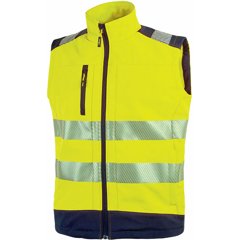 Gilet de travail sans manches haute visibilité dany - Jaune Fluo 4XL