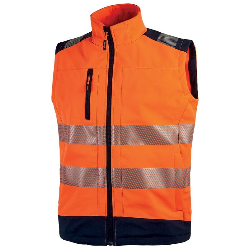 Gilet de travail sans manches haute visibilité dany - Orange Fluo l