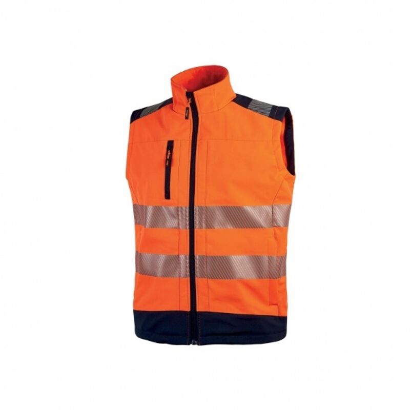 Gilet de travail sans manches haute visibilité dany - Orange Fluo s