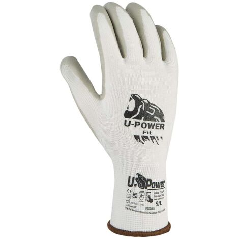 U-POWER GUANTI FIT BIANCO GRIGIO TAGLIA  8
