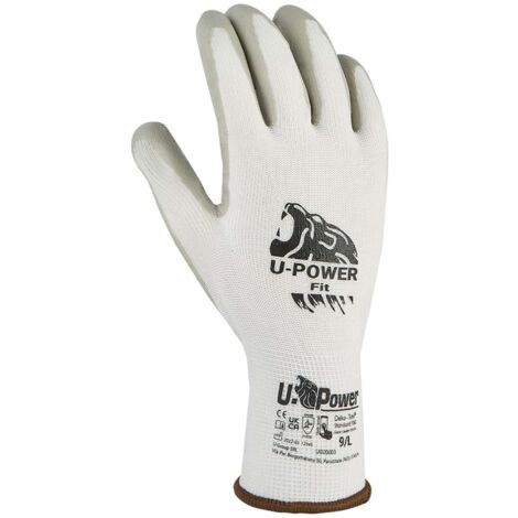 U-POWER GUANTI FIT BIANCO GRIGIO TAGLIA  8