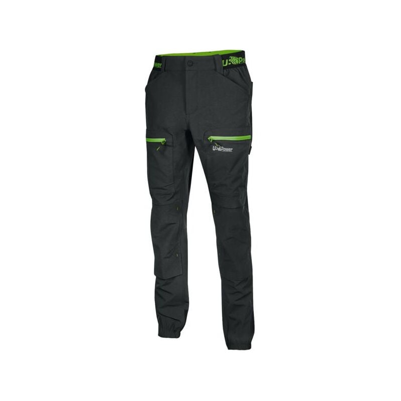U-power - Pantalon de travail élastique Harmony - xl - Grau / Grün