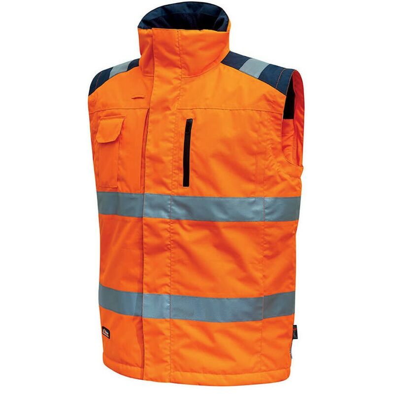 

U-POWER HL159OF-L - Chaleco alta visibilidad acolchado gama HI-LIGHT modelo PRIME Orange Fluo Talla L