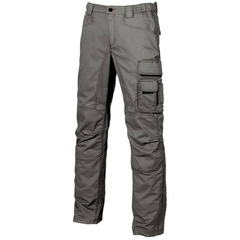 

U-POWER HY015SG-58 - Pantalón multibolsillos en algodón elástico gama HAPPY modelo SMILE Stone Grey Talla 58