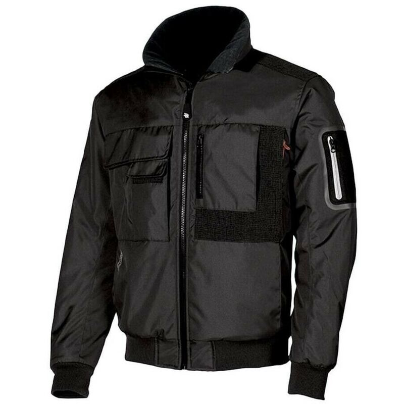 

U-POWER HY108BC-L - Chaqueta bomber con mangas desmontables gama HAPPY modelo MATE Black Carbon Talla L