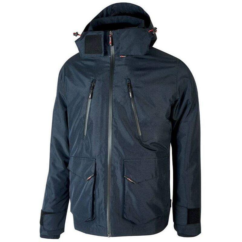 

U-POWER IM177DB-3XL - Parka anti lluvia impermeable con capucha desmontable gama IMPACT modelo FOREX Deep Blue Talla 3XL