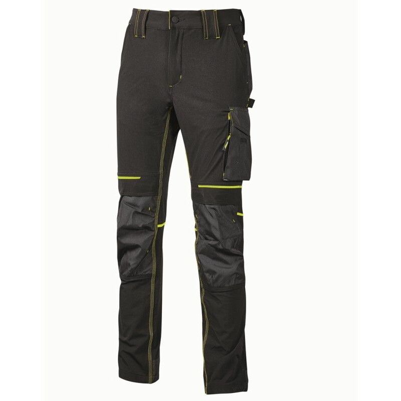 U-Power - Pantalon de travail Slim Fit noir ATOM Taille:M