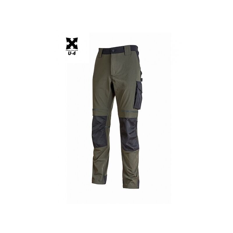 U-Power - Pantalon de travail Slim Fit vert foncé ATOM Taille:S