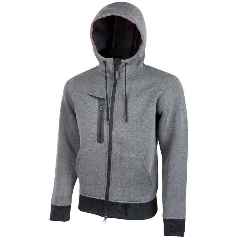 

PE119GM-4XL - Sudadera de felpa con cremallera y capucha gama PERFORMANCE modelo TASTY Grey Meteorite Talla 4XL - U-power