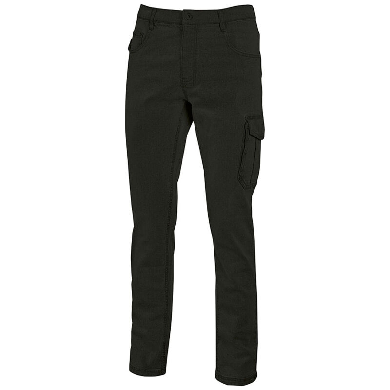 u-power - pantalons jeans noirs de travail jam - xl - noir - noir