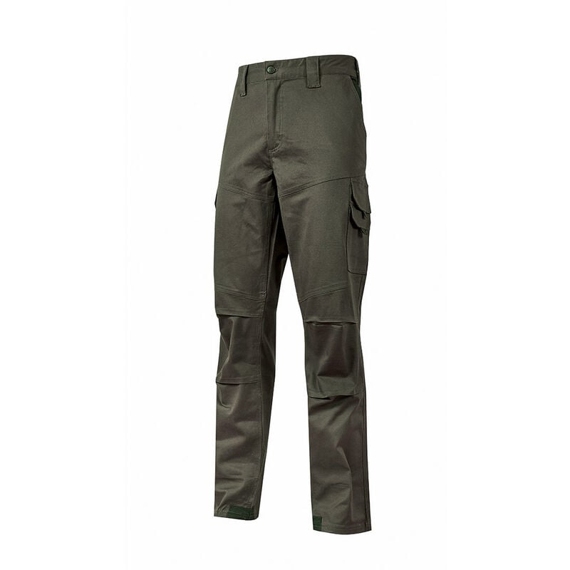 pantalon de travail en coton stretch guapo - vert foncé 3xl