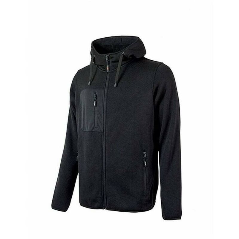 u-power - ey174bc-2xl - sweat-shirt zip et intérieur avec doublure polaire modéle rainbow black carbon gamme enjoy taille 2xl