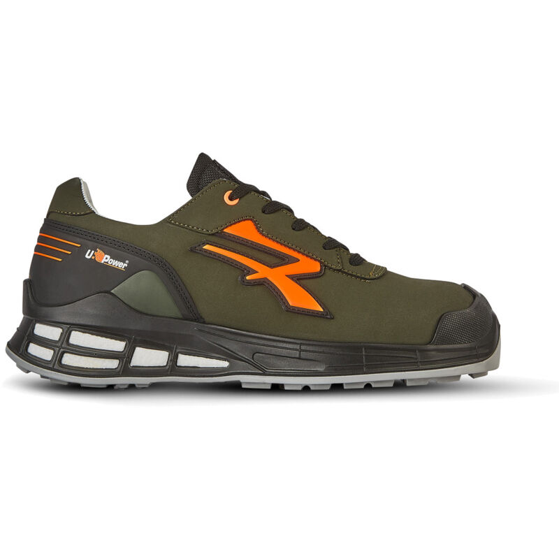 Chaussures de sécurité basses xeno S3 src ci esd - Vert Olive /Orange 43