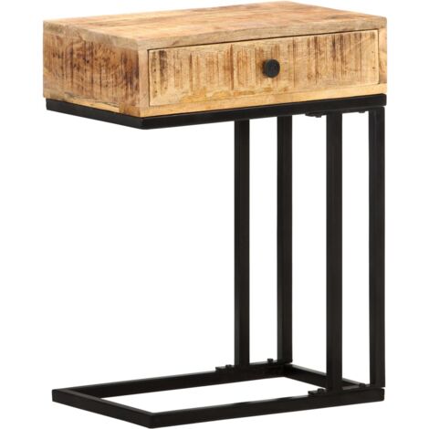 U-Shaped Side Table 45x30x61 cm Solid Mango Wood vidaXL