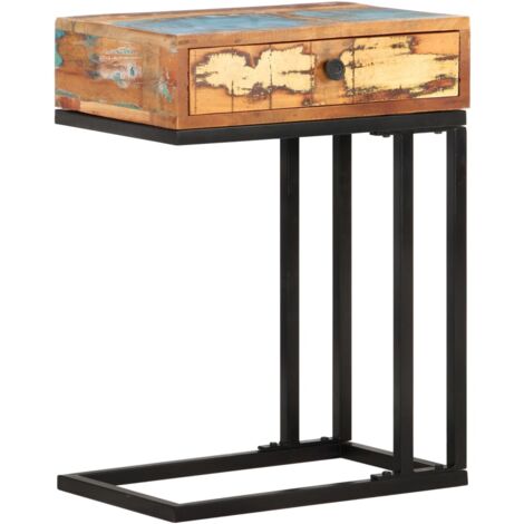 U-Shaped Side Table 45x30x61 cm Solid Reclaimed Wood vidaXL