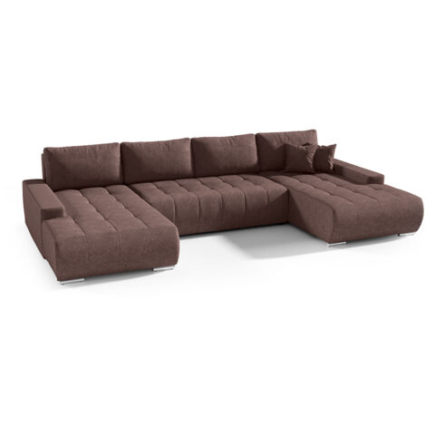 U-Sofa 5-sitzig umbaubar Truhe Jonas Braun