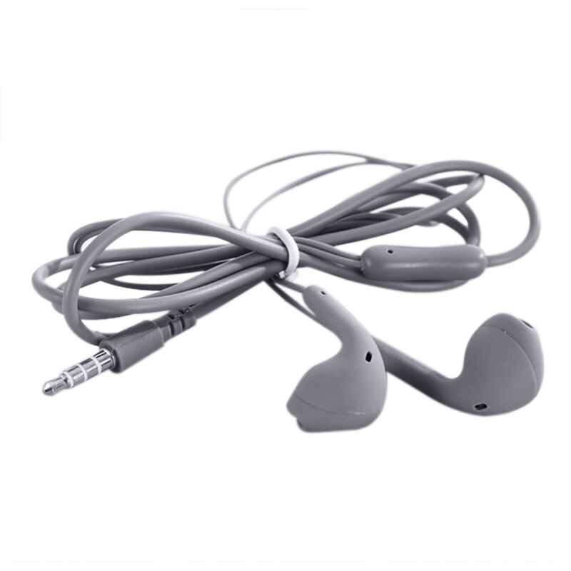 

U88 Auricular de control con cable universal Moda Color puro Auriculares de enchufe de 3,5 mm con microfono, Gris