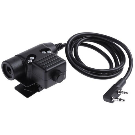 U94 Connecteur PTT Kenwood 2 Broches Push to Talk pour Talkie Walkie Airsoft Z113-KEN