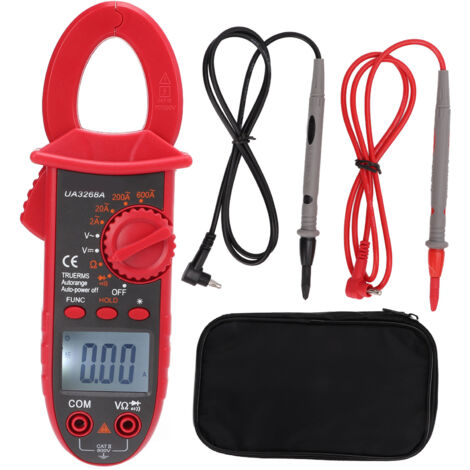 UA3268A Digitales Zangenmultimeter, tragbares Messgerät für Widerstand, Spannung und Strom (600 V) für elektrische Prüfungen