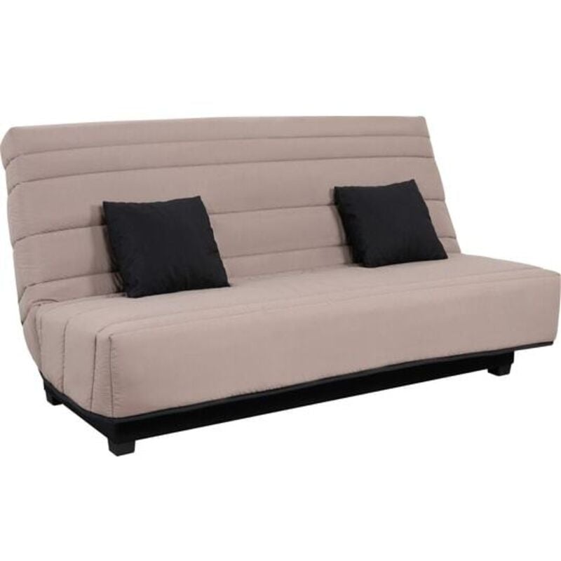 Ub Design - Canapé lit Caly cc 130 mousse 28 kg couette taupe