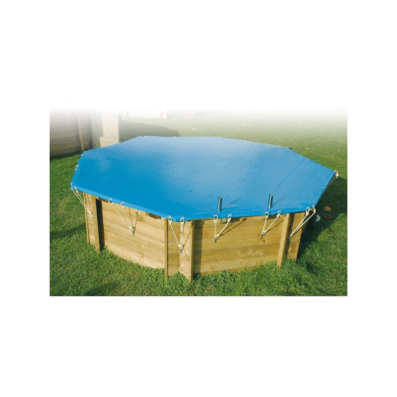 Bâche hivernage piscine hexagonale Ubbink 410 cm