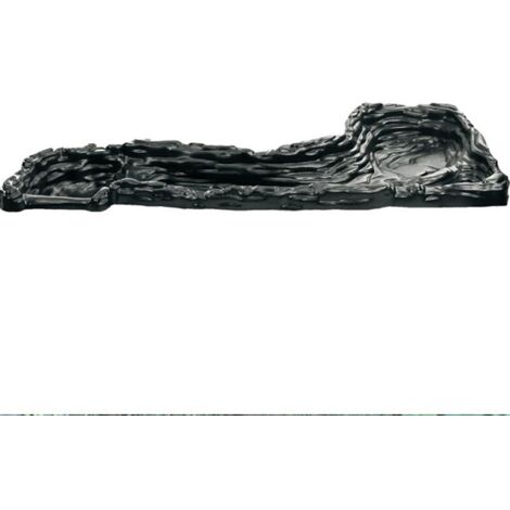 Ubbink – Cascade de bassin standard – Élément de cours d'eau macro – Longueur 168 cm – Résistant au gel et aux UV – Polyéthylène noir