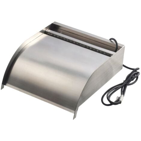 Ubbink Cascade lame Nevada de jardin 30 cm Acier inox et éclairage LED