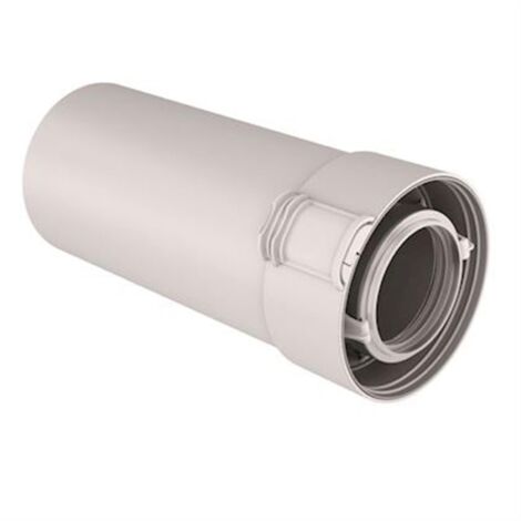 Ubbink – Conduit de fumée D80/125mm long 2000mm – PPTL translucide – Système Sékurit pour installation rapide – Compatible avec coude 87°