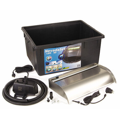 Ubbink Ensemble de cascade Nevada avec éclairage LED Inox 60 cm