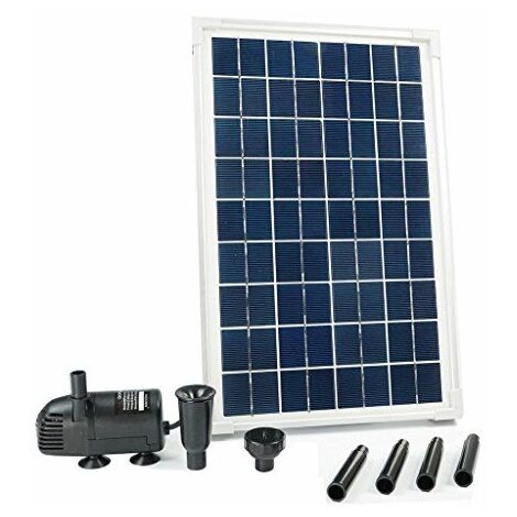 Ubbink Kit SolarMax 1000 et Panneau Solaire Batterie Pompe 2480 l/h/1350 l/h