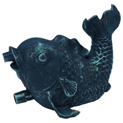 Ubbink – Gargouille de jardin petit poisson 22 cm – Matériau polyrésine – Décoration extérieure unique – Raccord pour tuyau diamètre 9-13 mm
