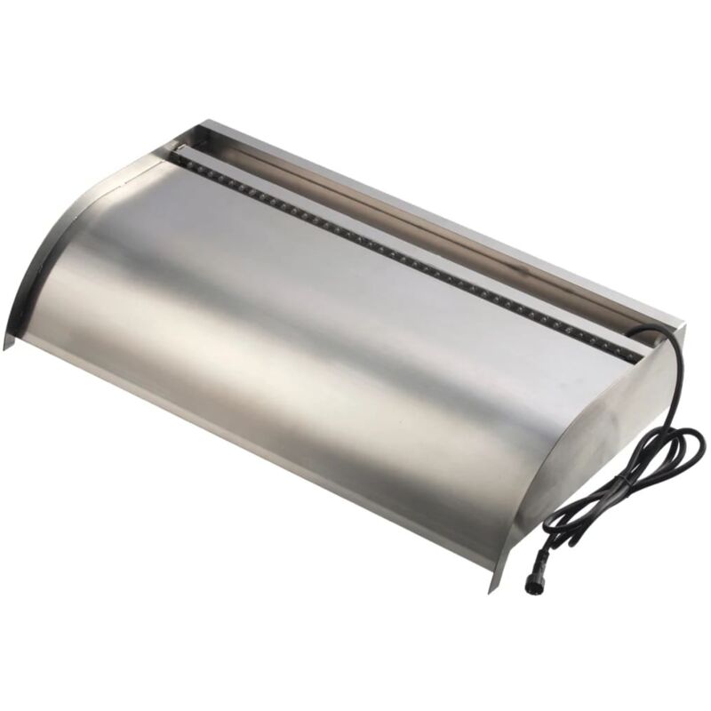 

Ubbink Cascada de hoja de acero inoxidable Nevada 60 cm con luces LED - Plateado