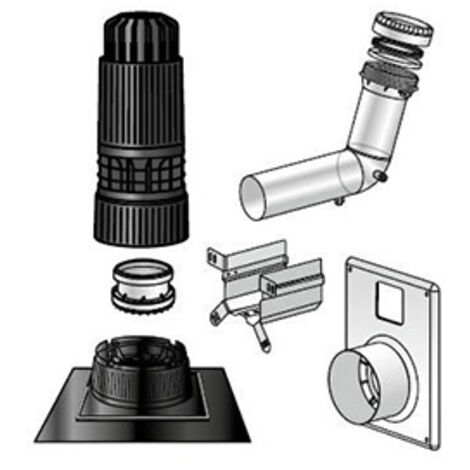 Conduit De Fumée / Ventouse Saunier Duval – Réf 08509900 – Longueur 1m – Diamètre 80/125mm