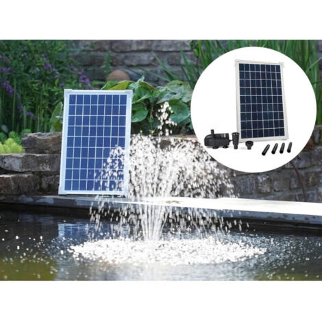Ubbink – Pompe solaire 10W – Débit 610 l/h – Hauteur de refoulement 1,7 m – Panneau 40x25,5 cm – Protection IP68 pour usage extérieur