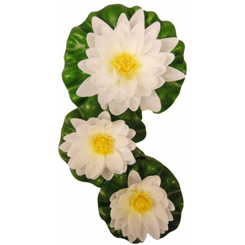 

Set de lirios de agua decorativos 3 piezas blanco - Blanco - Ubbink