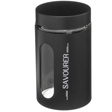 Ublo tarro de cristal y metal 0,9l negro  - 5five