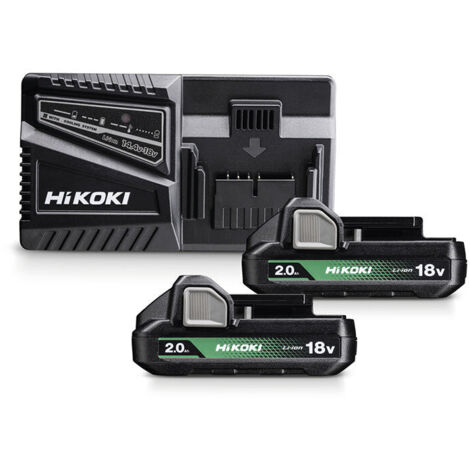 UC18YFSLWFZ Pack cargador UC18YSFL y dos baterías BSl1820M HIKOKI