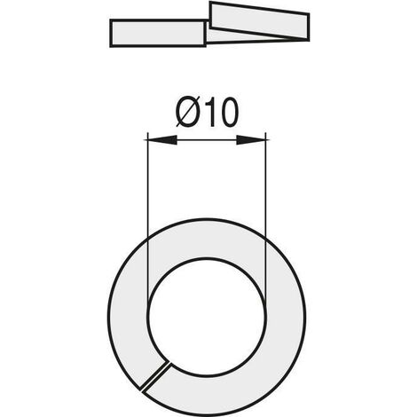 UCAFIX arandela grower din 127-b negra metrica m-14 , 0CIENTOS
